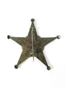 Antique c.1880-1899 Chicago Mayor Executive Department 5-Point Star Badge | Historic Nickel-Silver Patina & Pinback