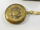 Cancer Zodiac Medallion Keychain Gold Tone Crab Astrology Horoscope Key Ring with Original Box Vintage 1970s collectible