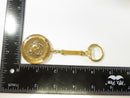 Cancer Zodiac Medallion Keychain Gold Tone Crab Astrology Horoscope Key Ring with Original Box Vintage 1970s collectible