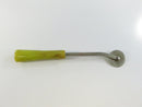 Vintage Tracing Wheel Sewing Pattern Marker Serrated Metal Wheel Marbled Yellow Plastic Handle Dressmaking Tool 6 Inch