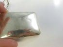 Antique c1915 Mirrored Coin Purse with Calling Card & Coin Holder Silver Toned Vintage Early Century Chain Mirror 1900s