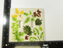 Ceramic Leaf Design 2-Gang Toggle Switch Plate, Circa 2000, 5 in, USA double handmade American botanical green yellow
