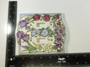 Santa Barbara Ceramic Design 1994 Floral 2-Gang Toggle Switch Plate T.L.B. USA pottery artisan double switch cover botanical