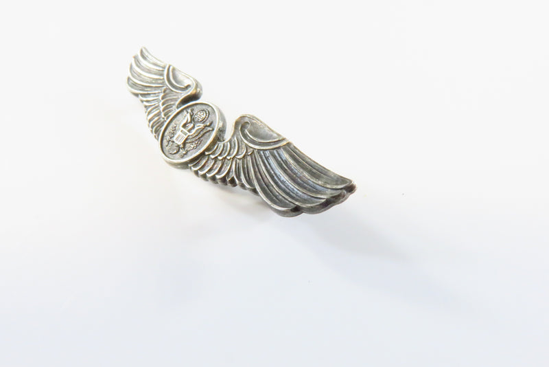 WWII Balfour Sterling silver US Army Air Force Air Crew Wings 2"