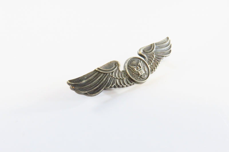 WWII Balfour Sterling silver US Army Air Force Air Crew Wings 2"