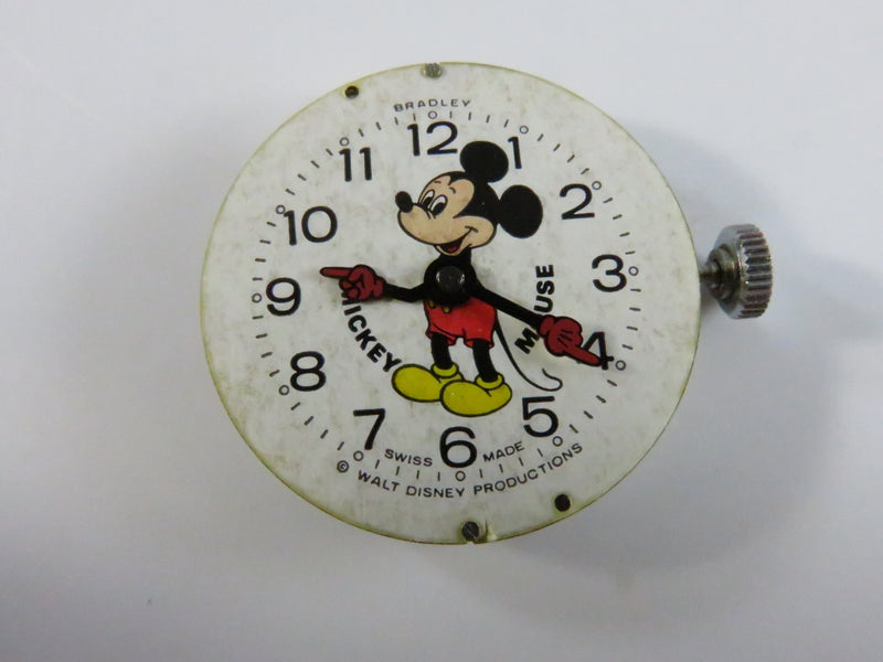 Vintage Bradley Mickey Mouse Watch - Mechanical - Original Box & Papers - For Repair