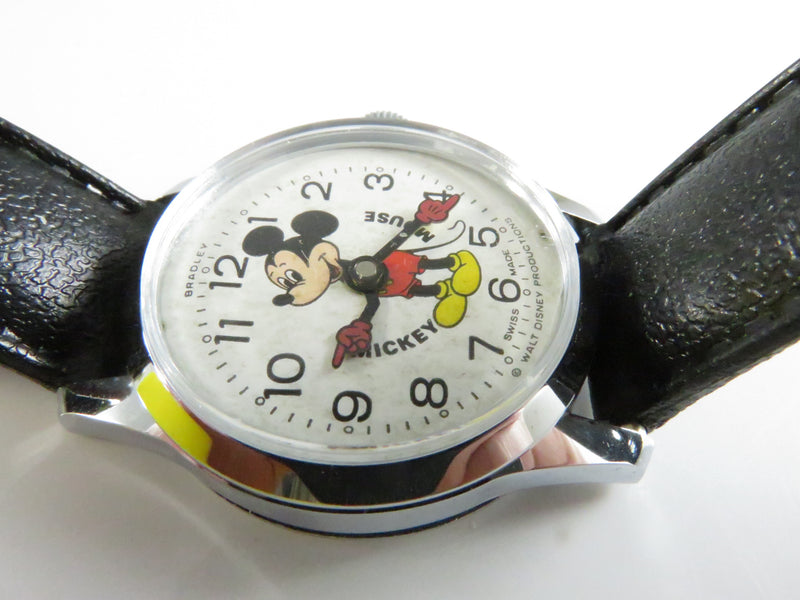 Vintage Bradley Mickey Mouse Watch - Mechanical - Original Box & Papers - For Repair