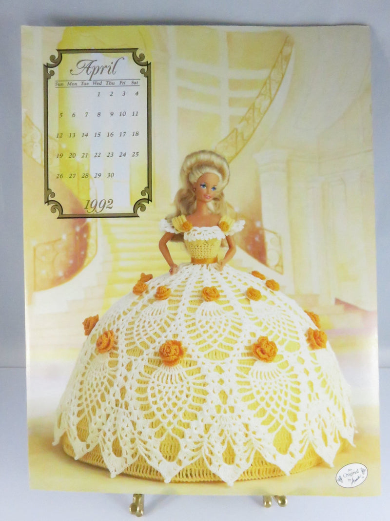 Vintage Miss April 1992 Crochet Pattern - Annie's Attic - Barbie Doll Dress — front view