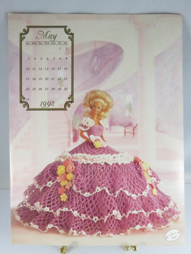 Vintage Miss May 1992 Crochet Pattern - Annie's Attic - Barbie Doll Dress — front view