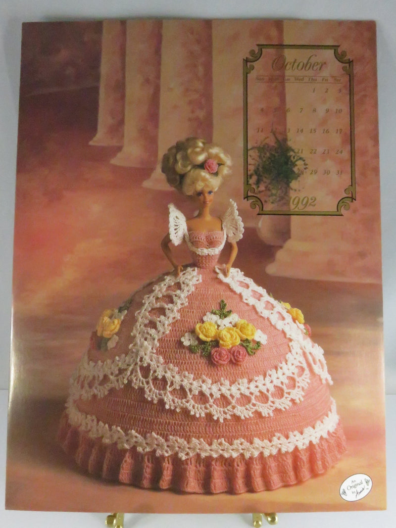 Vintage Miss October 1992 Crochet Pattern - Annie's Attic - Barbie Doll Dress — front view