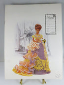 Vintage Miss August 1993 No. 7608 Crochet Pattern - Annie's Attic - Barbie Doll Dress — front view