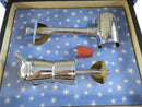 Mr Bartender Mr Twosome No. 1B105 Chrome Jigger & Automatic Measuring Pourer Set circa 1960 Model bottle opener