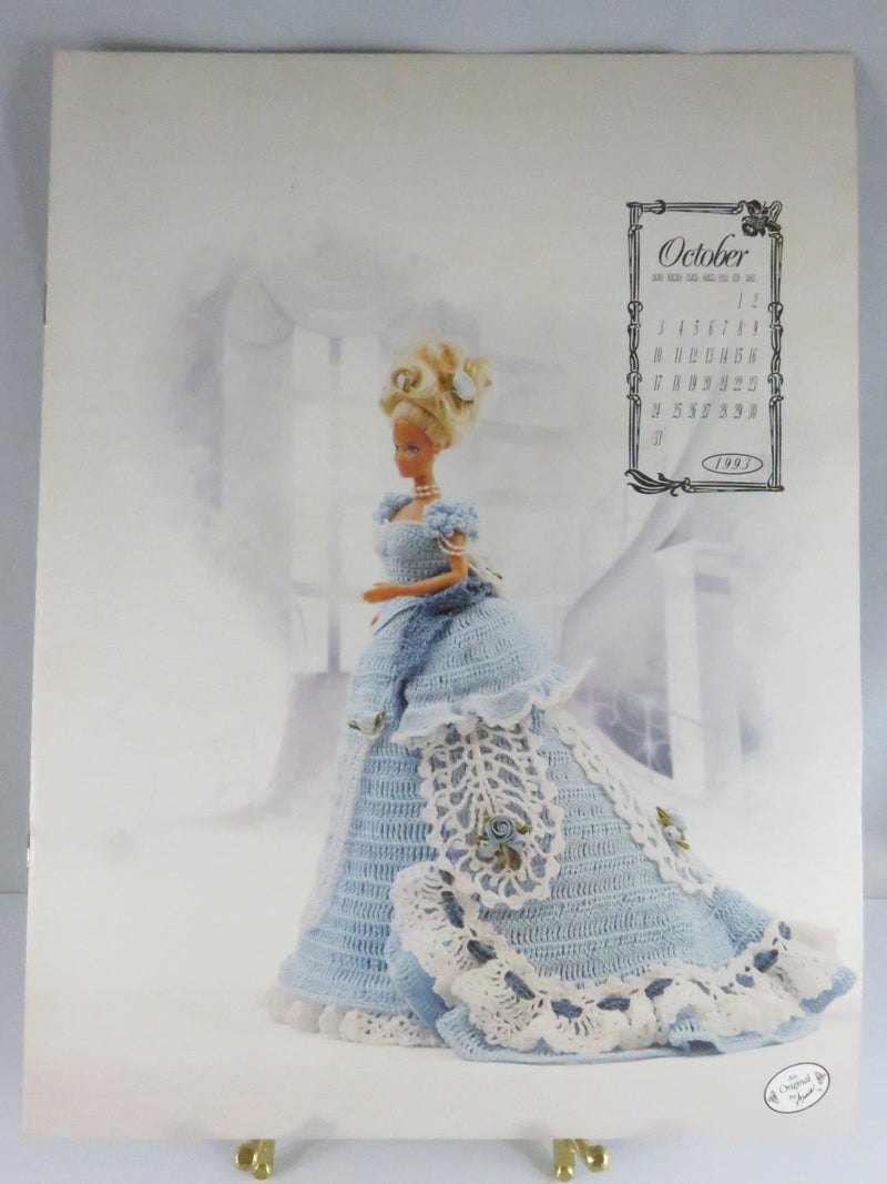 Vintage Miss October 1993 No. 7610 Crochet Pattern - Annie's Attic - Barbie Doll Dress — front view