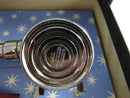 Mr Bartender Mr Twosome No. 1B105 Chrome Jigger & Automatic Measuring Pourer Set circa 1960 Model bottle opener