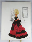 Vintage Miss December 1993 No. 7612 Crochet Pattern - Annie's Attic - Barbie Doll Dress — front view