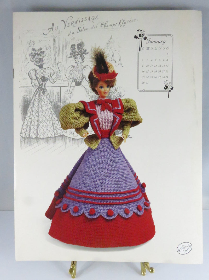 Vintage Miss January 1994 No. 7701 Crochet Pattern - Annie's Attic - Barbie Doll Dress — front view