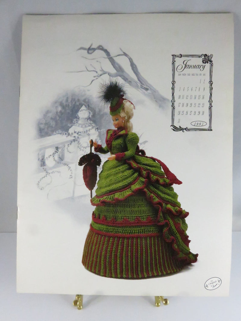 Vintage Miss January 1993 No. 7601 Crochet Pattern - Annie's Attic - Barbie Doll Dress — front view