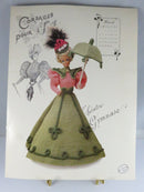 Vintage Miss March 1994 No. 7703 Crochet Pattern - Annie's Attic - Barbie Doll Dress — front view