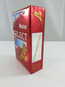 Back and side view of Winston Select pack showing Two Pack Proof stamp graphic