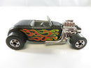 Hot Wheels '32 Ford Roadster rear view showing black trunk deck and larger rear wheels