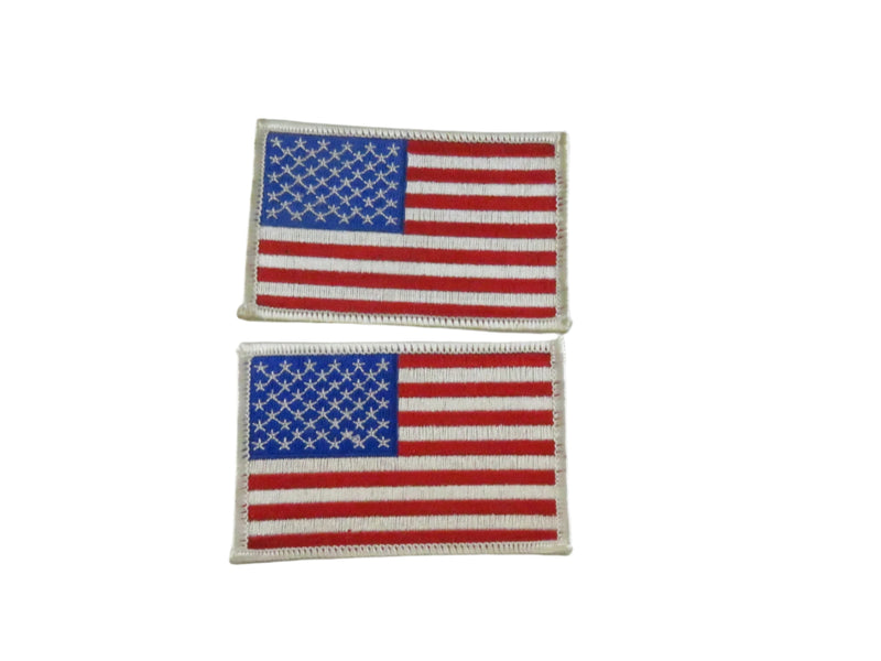 Vintage American Flag Patches - Defunct Trucking Uniform - 2 Pieces - 3.5"