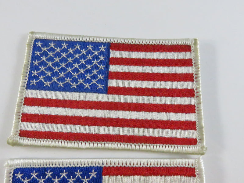 Vintage American Flag Patches - Defunct Trucking Uniform - 2 Pieces - 3.5"