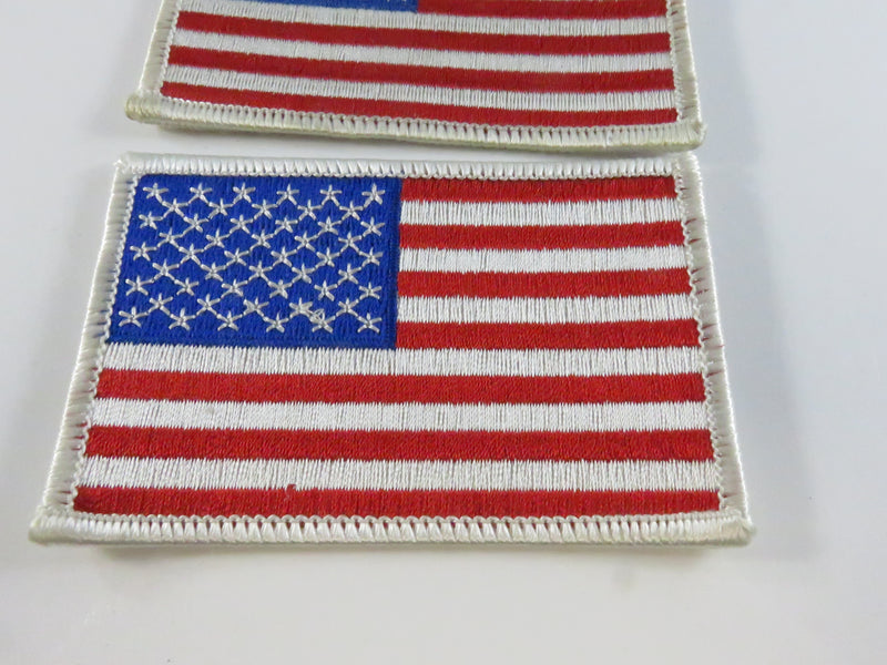 Vintage American Flag Patches - Defunct Trucking Uniform - 2 Pieces - 3.5"