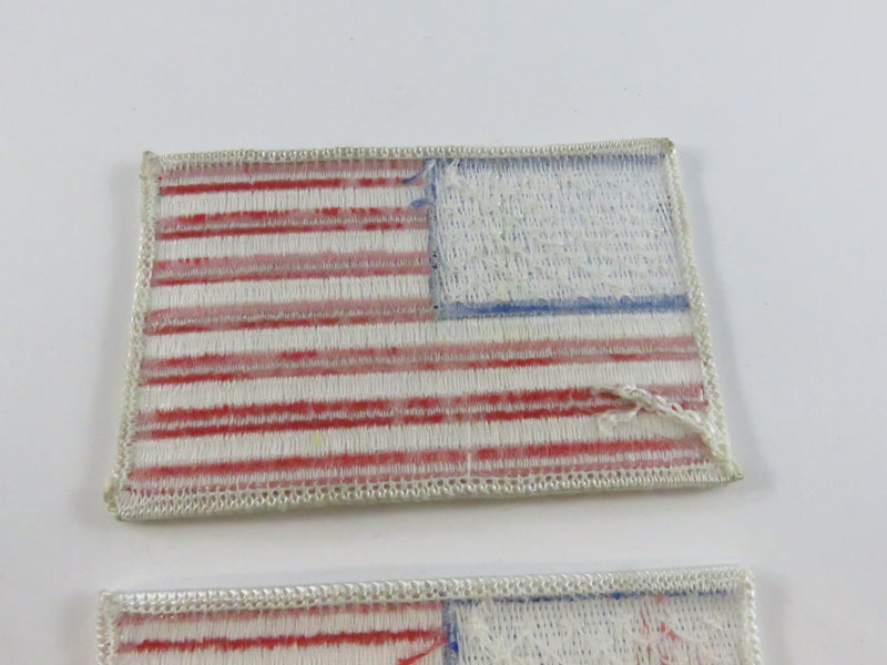 Vintage American Flag Patches - Defunct Trucking Uniform - 2 Pieces - 3.5"
