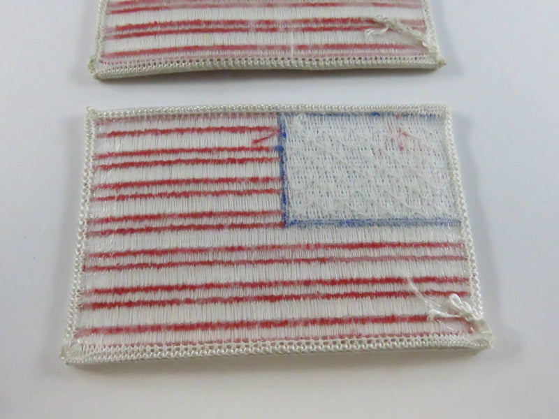 Vintage American Flag Patches - Defunct Trucking Uniform - 2 Pieces - 3.5"