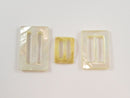 Collection of 3 Carved Shell Shoe Buckles Victorian Style Mother of Pearl — Shoe Buckle • Pearl — front view