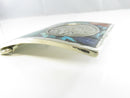 Vintage Rectangular Aztec Calendar Pyramid Belt Buckle Mixed Stones 1 7/8" Belt