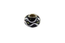 Sterling Silver Clear Black and Wavy White Glass Charm Bead 13.82mm product image for Just Stuff I Sell, clear front view, neutral background, original listing photo, optimized descriptive alt text, centered composition variant 5