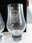Glencairn Whisky Glass Camp Southern Ground Branded Whisky Glasses Pair with Travel Case crest etched custom-etched