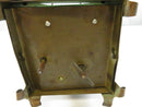 Swedish Handarbete Musical Liquor Decanter Lantern Green Glass Copper Cage Sweden bottle square molded wind-up music