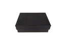 3 1/8" x 2 1/8" Black Cotton Filled Gift Box, Small Jewelry Gift Box — front view