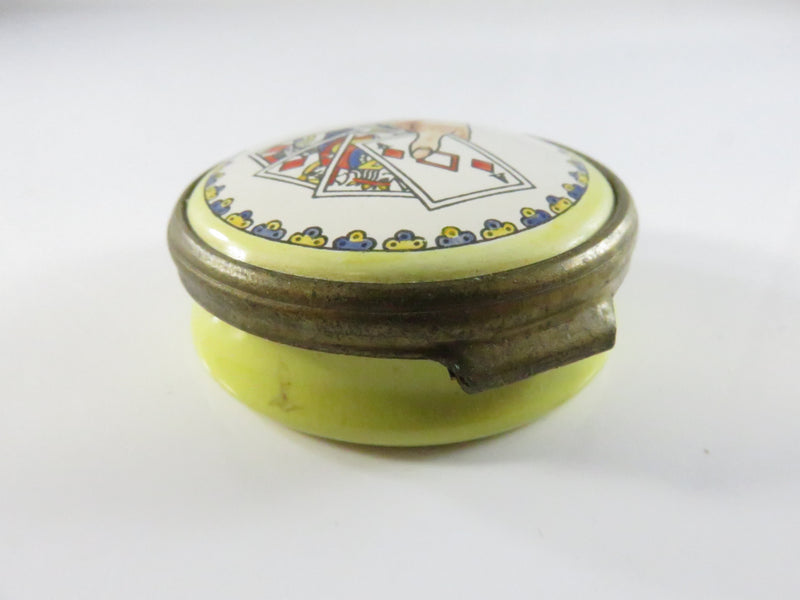 Malcyon Days Trinket Box - Playing Cards - Bilston & Battersea Enamels - London