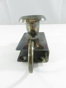 Underside of Bellini silver plate chamberstick showing four ball feet and maker's mark area