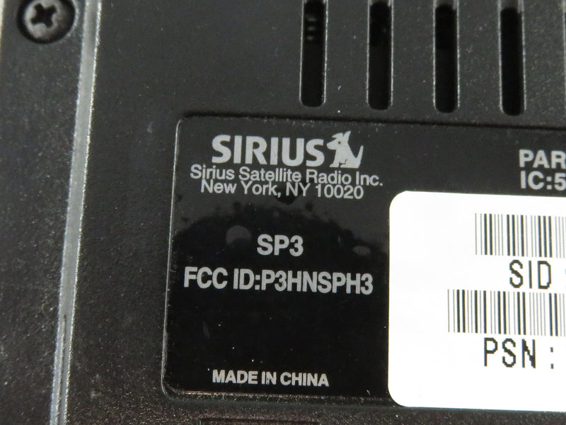 Older Sirius Satellite Radio SP3 Controller for Parts or Repair Part No. 0122601000