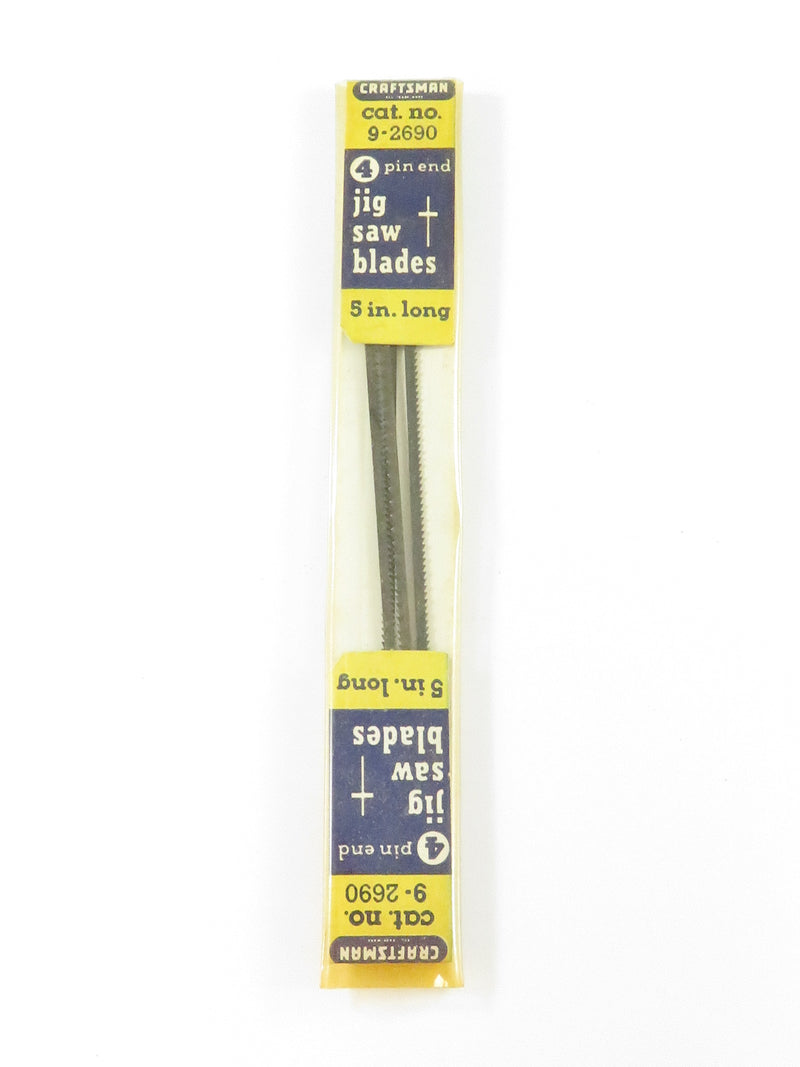 Vintage Advertising Display Tool Craftsman Cat No 9-2690 Jig Saw Blades 5" Long