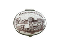 c1780 Georgian Enamel Patch Box - Aberystwyth Castle - Original Mirror - Rare — Enamel — front view