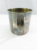 1881 Rogers Lilac Time Silver Plate Child's Cup c. 1957 Gold Wash Interior Beta Sigma Phi Engraved Oneida engraving