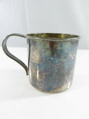 1881 Rogers Lilac Time Silver Plate Child's Cup c. 1957 Gold Wash Interior Beta Sigma Phi Engraved Oneida engraving
