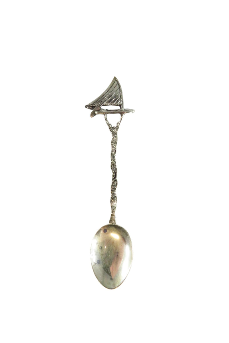 Sailboat Design 833 Silver Brazilian Demitasse Coffee Baby Diminutive Spoon