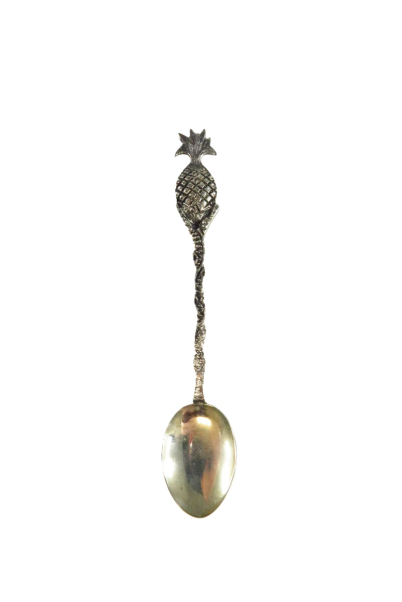 Pineapple Design 833 Silver Brazilian Demitasse Coffee Baby Diminutive Spoon