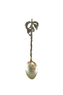 Banana Tree Design 833 Silver Brazilian Demitasse Coffee Baby Diminutive Spoon