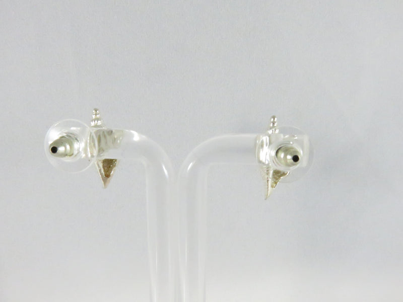 Silver Conch Shell Earrings, 925 Nautical Jewelry, Dimensional Sea Jewelry, 18mm