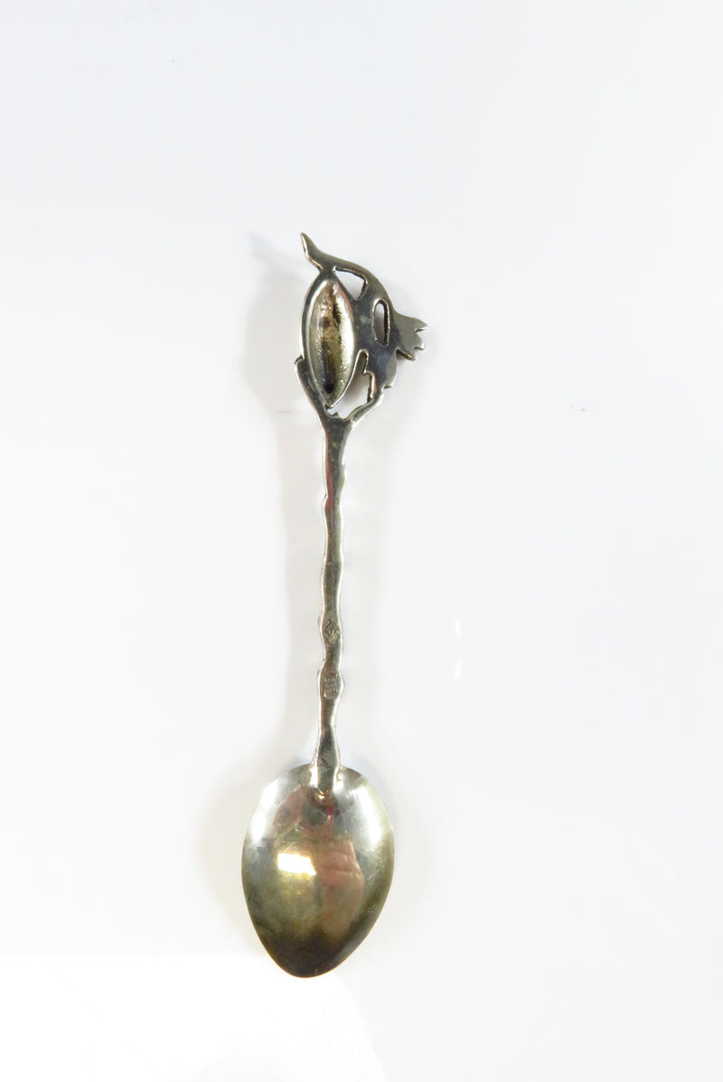 Papaya Fruit Design 833 Silver Brazilian Demitasse Coffee Baby Diminutive Spoon