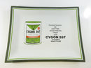 Cyanamid CYGON 267 Systemic Insecticide promotional enameled glass tray showing the printed can graphic and insect-control slogan
