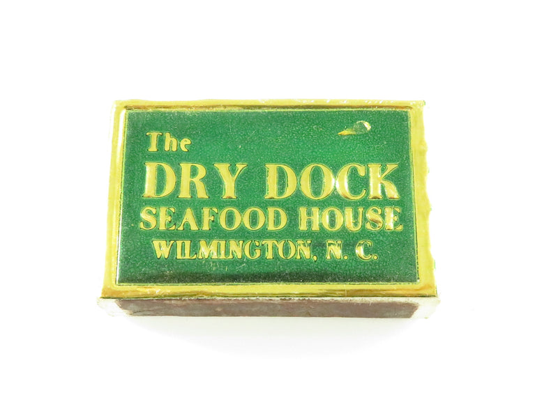 Rare Mid Century Match Box Advertising The Dry Dock Seafood House Wilmington NC