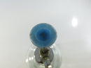 Vintage Clear Ribbed Glass Plant Mister Silver Tone Metal Pump Blue Plunger Made in Taiwan water sprayer molded bottle